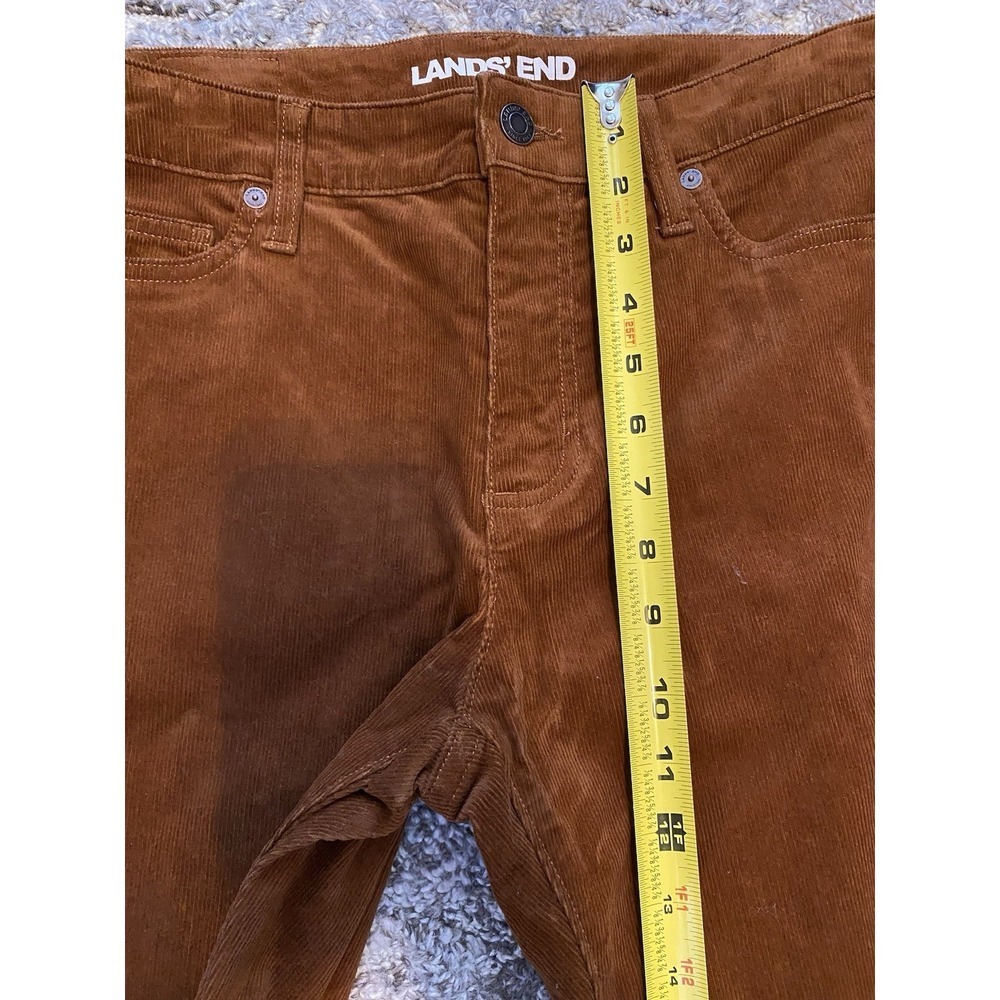 Lands' End Women's Fit Mid Rise Straight Leg Cord Pants Brown 10P 32 X 27.5 - Picture 6 of 8